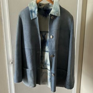 Leather winter jacket